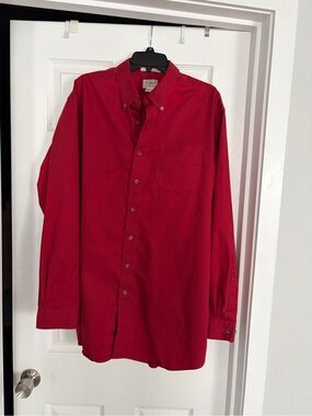 L.L. Bean Tall XL Burgandy Casual Shirt